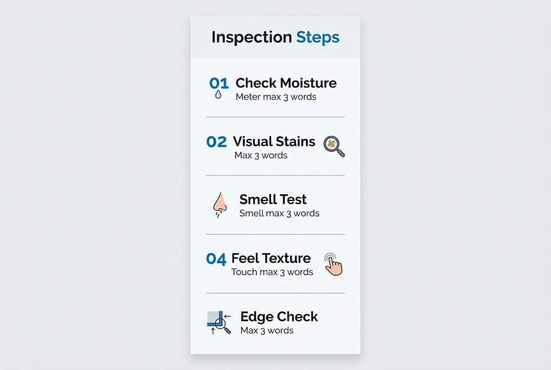 Infographic of post-cleaning carpet inspection steps