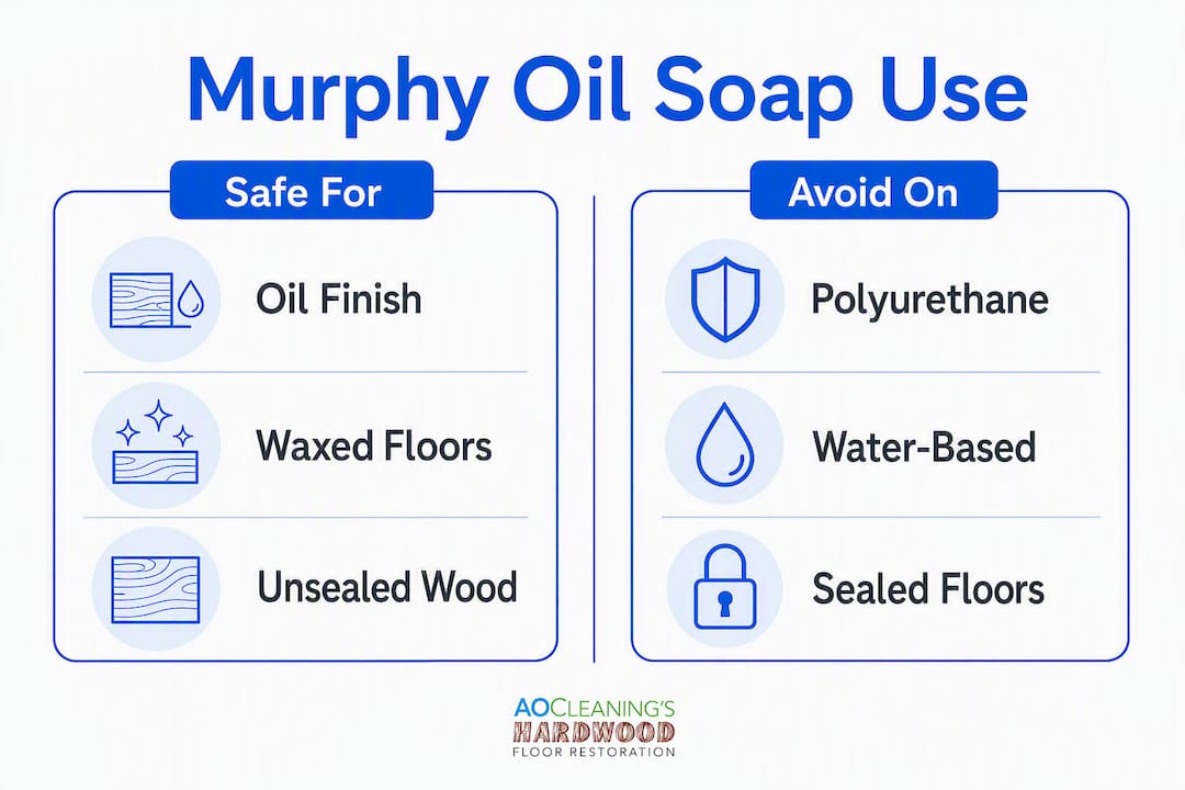 Infographic comparing safe and avoid floor types