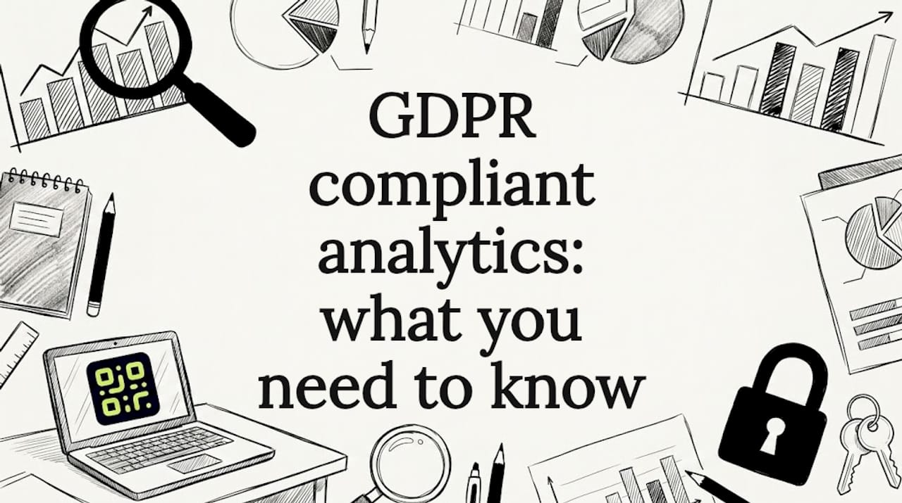 Hand-drawn GDPR analytics title card illustration