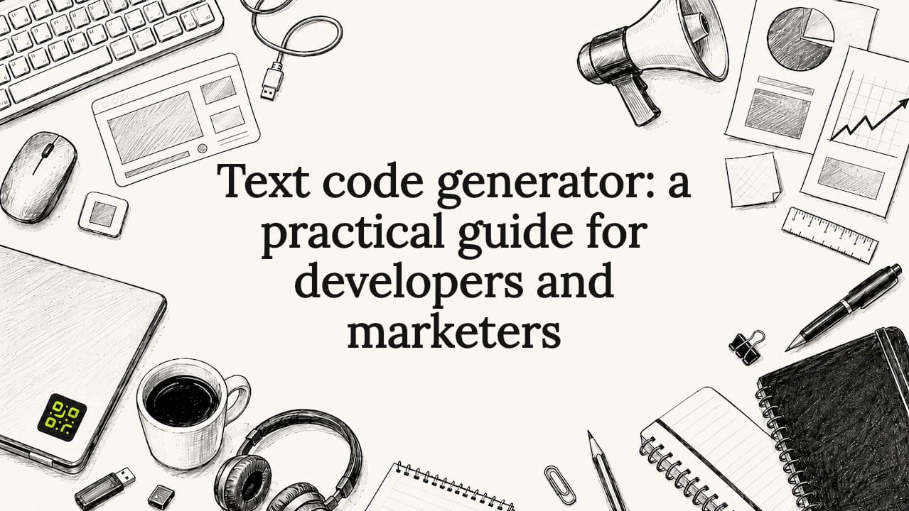 Text code generator: a practical guide for developers and marketers