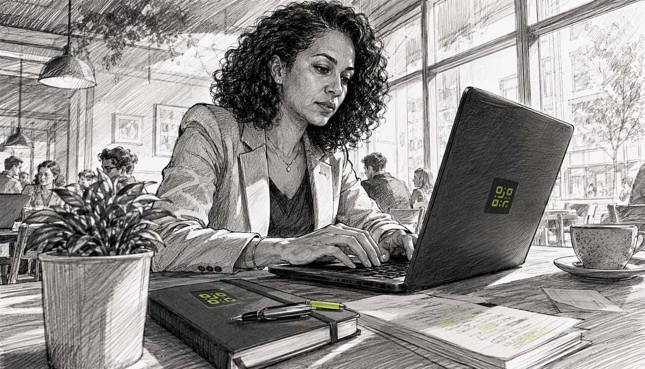 Person typing secure gift card codes at desk