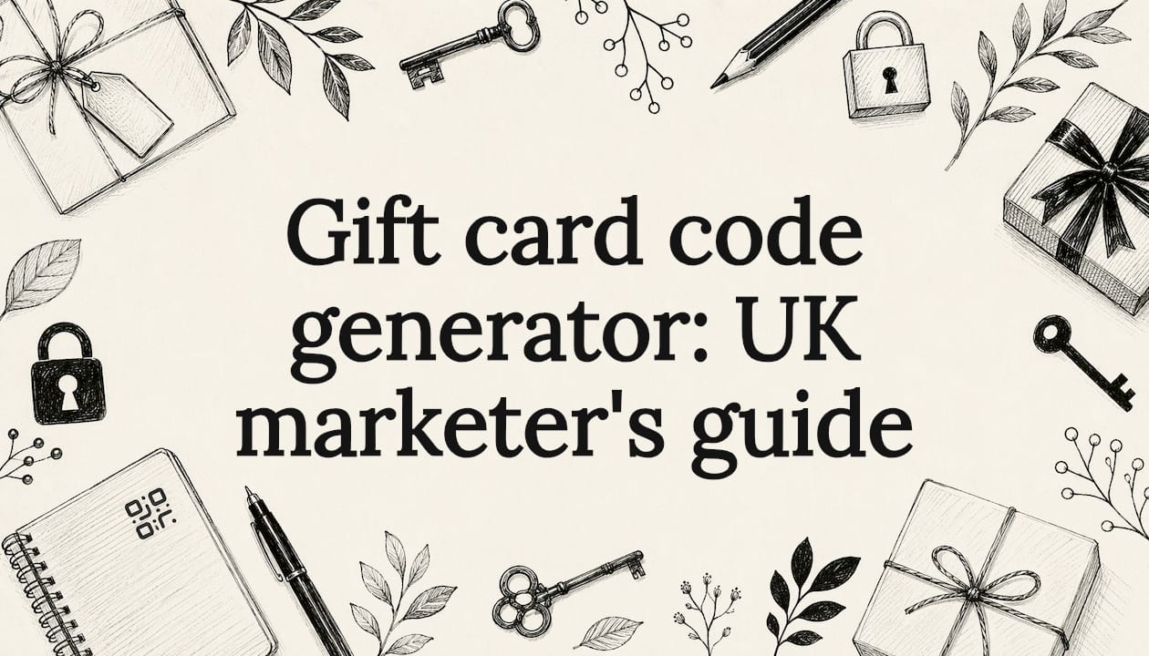 Gift card code generator: UK marketer's guide
