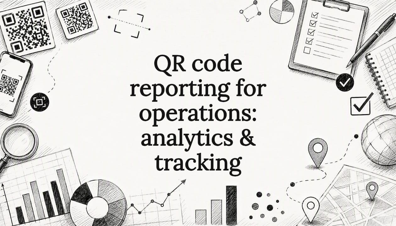 Decorative title card illustration for QR code analytics article
