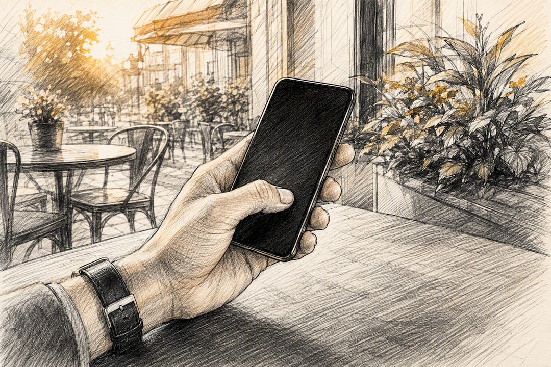 User selecting appointment time on phone