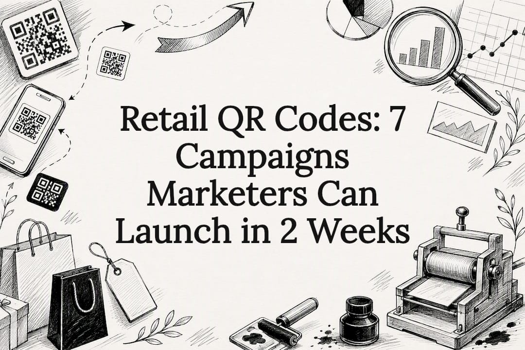 Decorative title card illustration for QR code campaigns