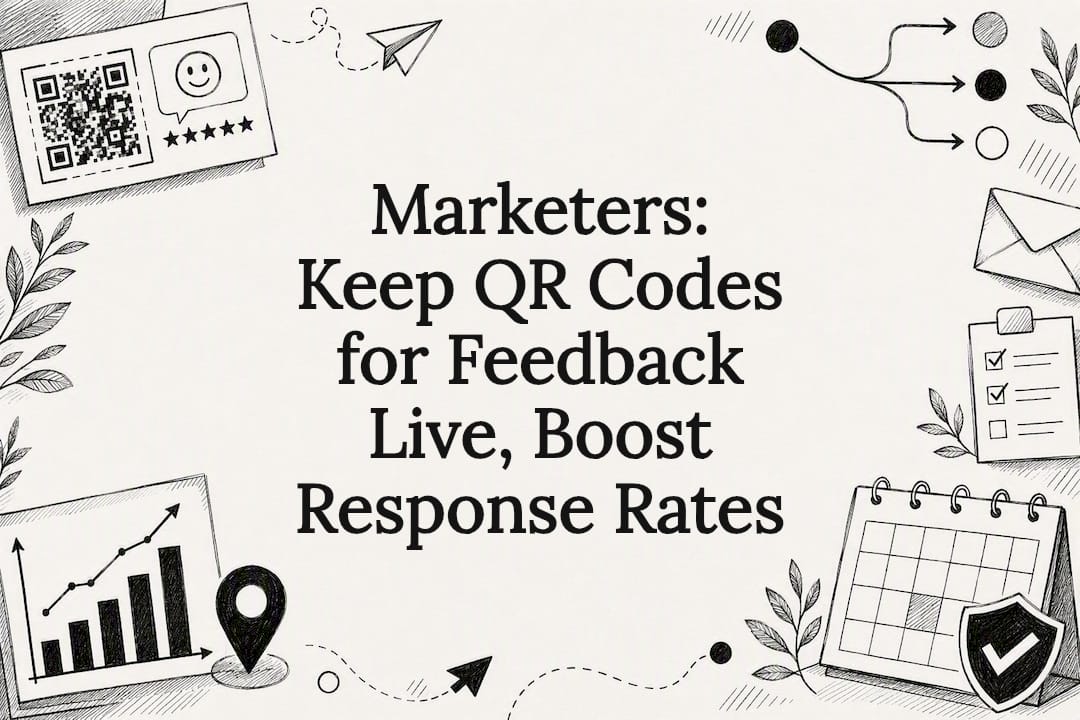 Decorative QR feedback title card