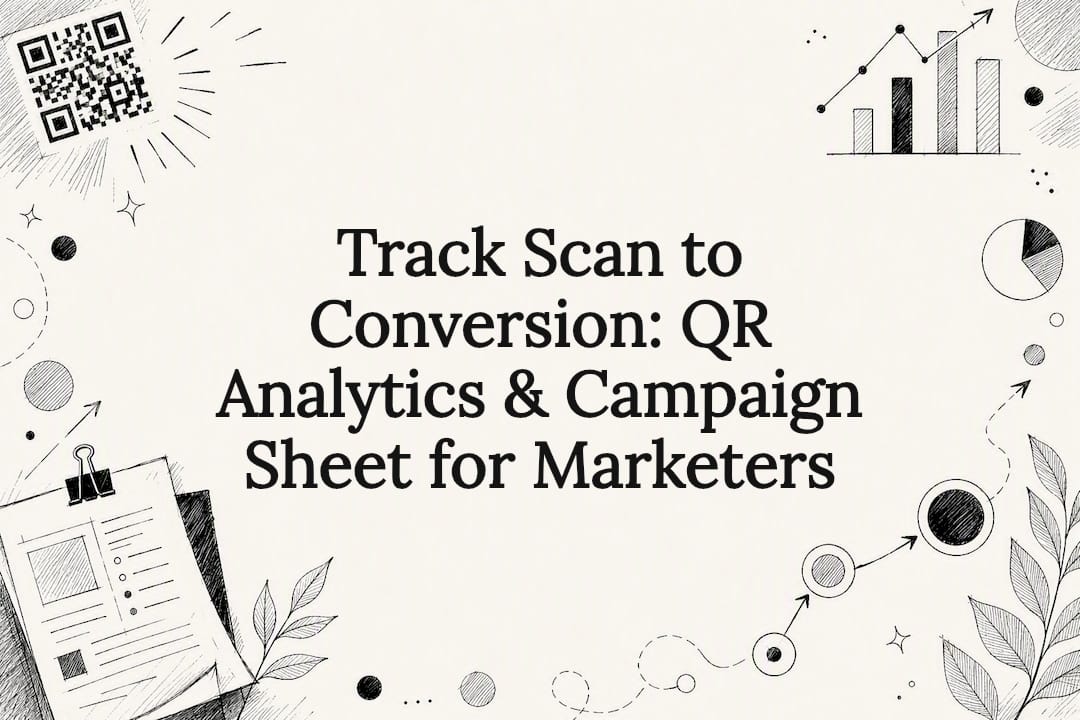 Decorative QR analytics title card