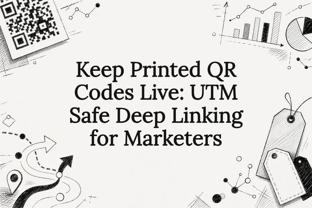 Decorative UTM QR code title card