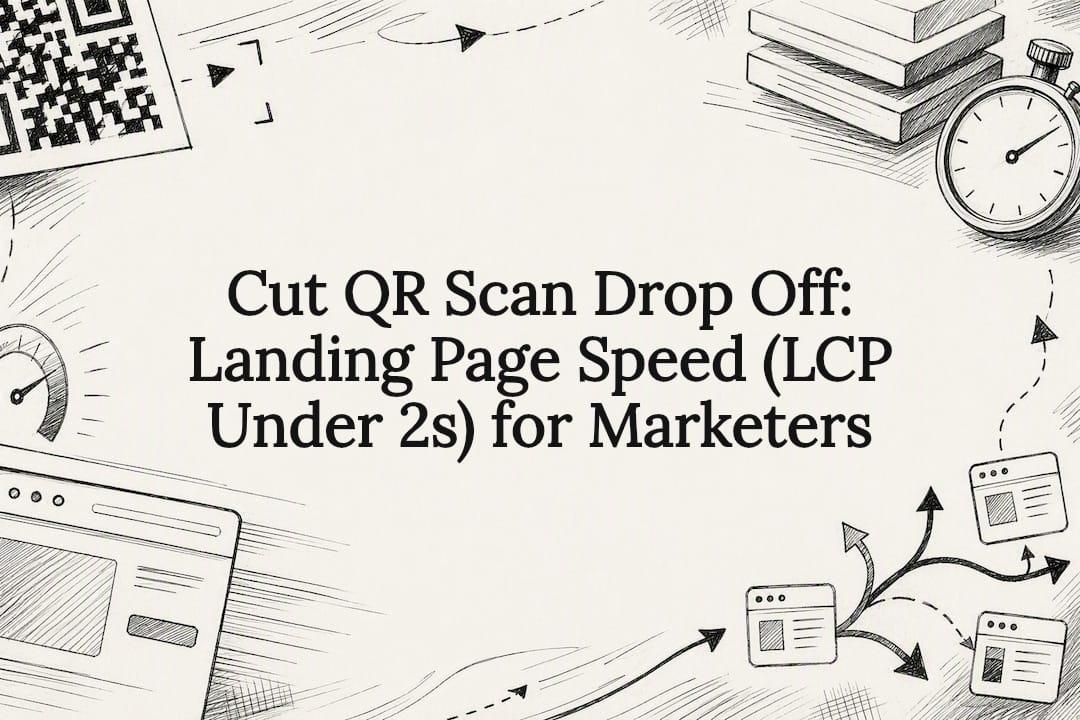 Decorative QR landing page speed title card