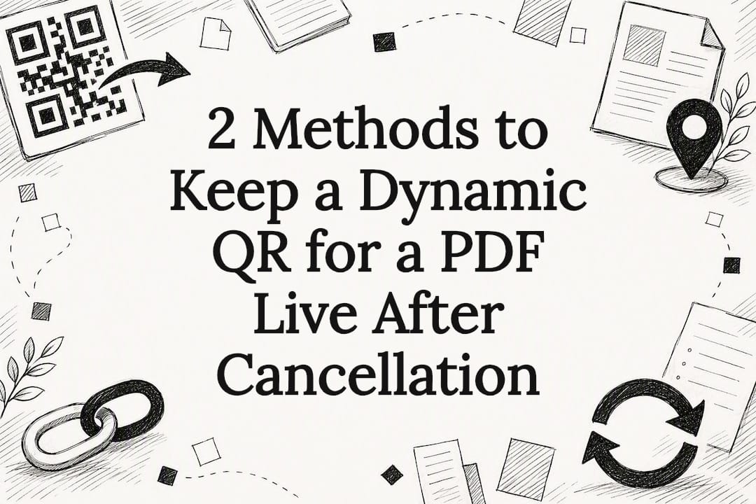Decorative dynamic PDF QR title card