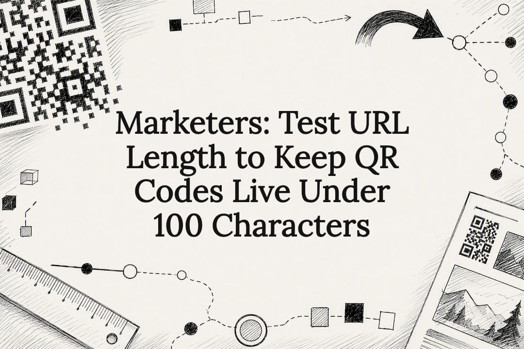 Decorative QR code URL title card