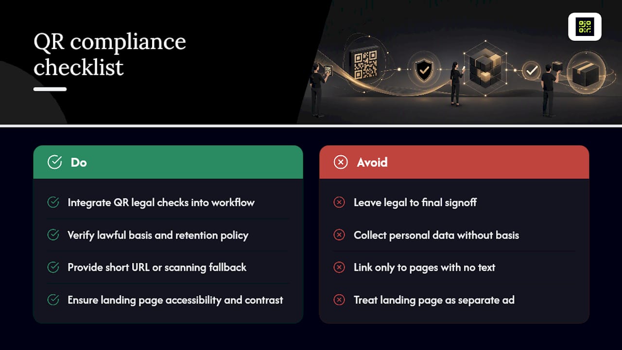 Are QR codes for agencies legally compliant and accessible? — overview diagram