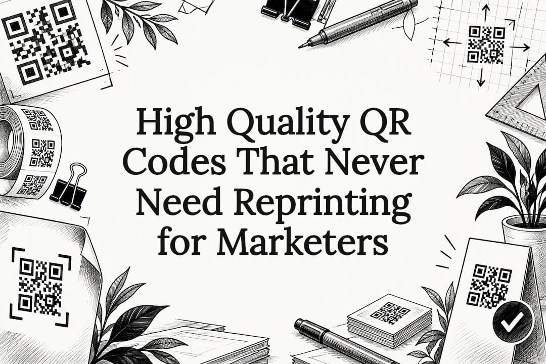 Decorative QR code title card illustration