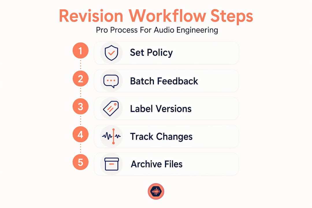 Infographic showing revision workflow for engineers