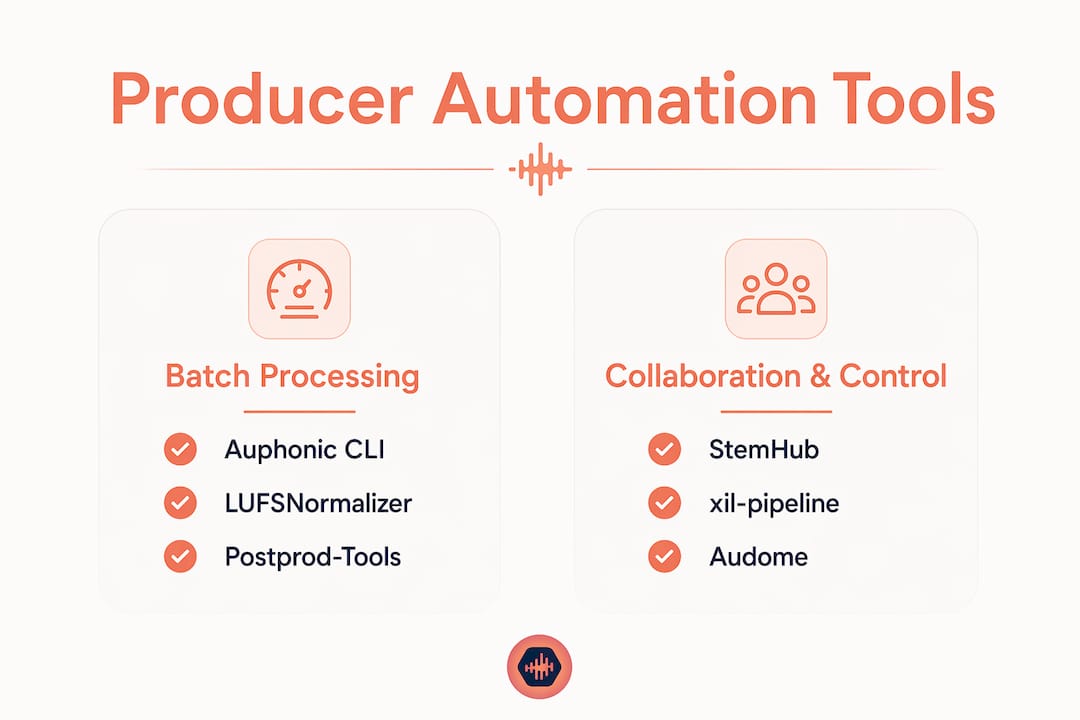 Comparison infographic of producer workflow automation tools