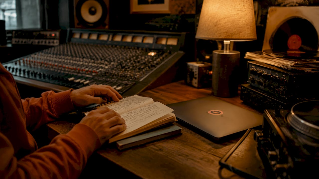 Close-up of audio project feedback tools