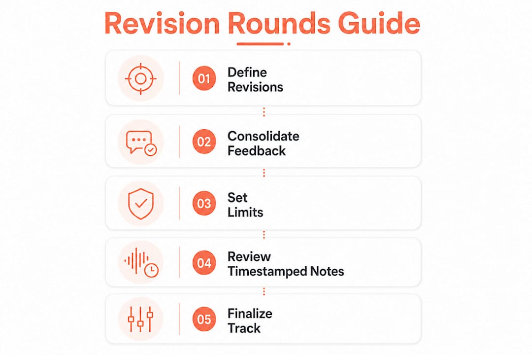 Infographic illustrating beatmaker revision process