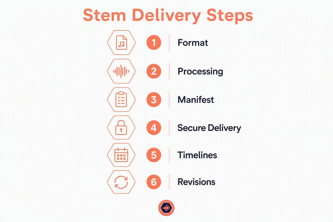 Infographic showing stem delivery policy steps