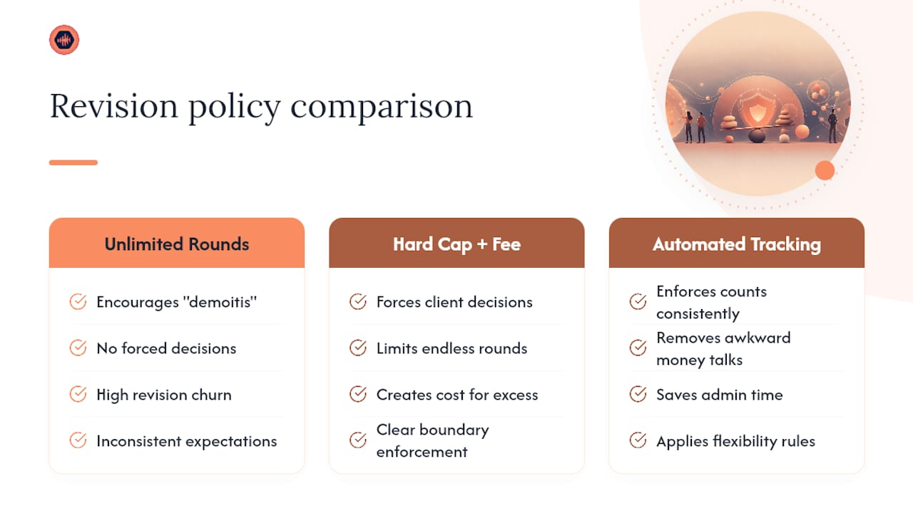 Why Strict Revision Policies Actually Help Studios — overview diagram