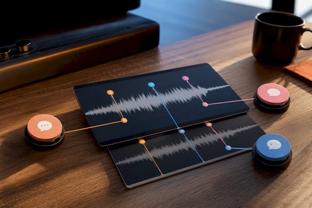 Multiple stakeholders commenting on one audio version
