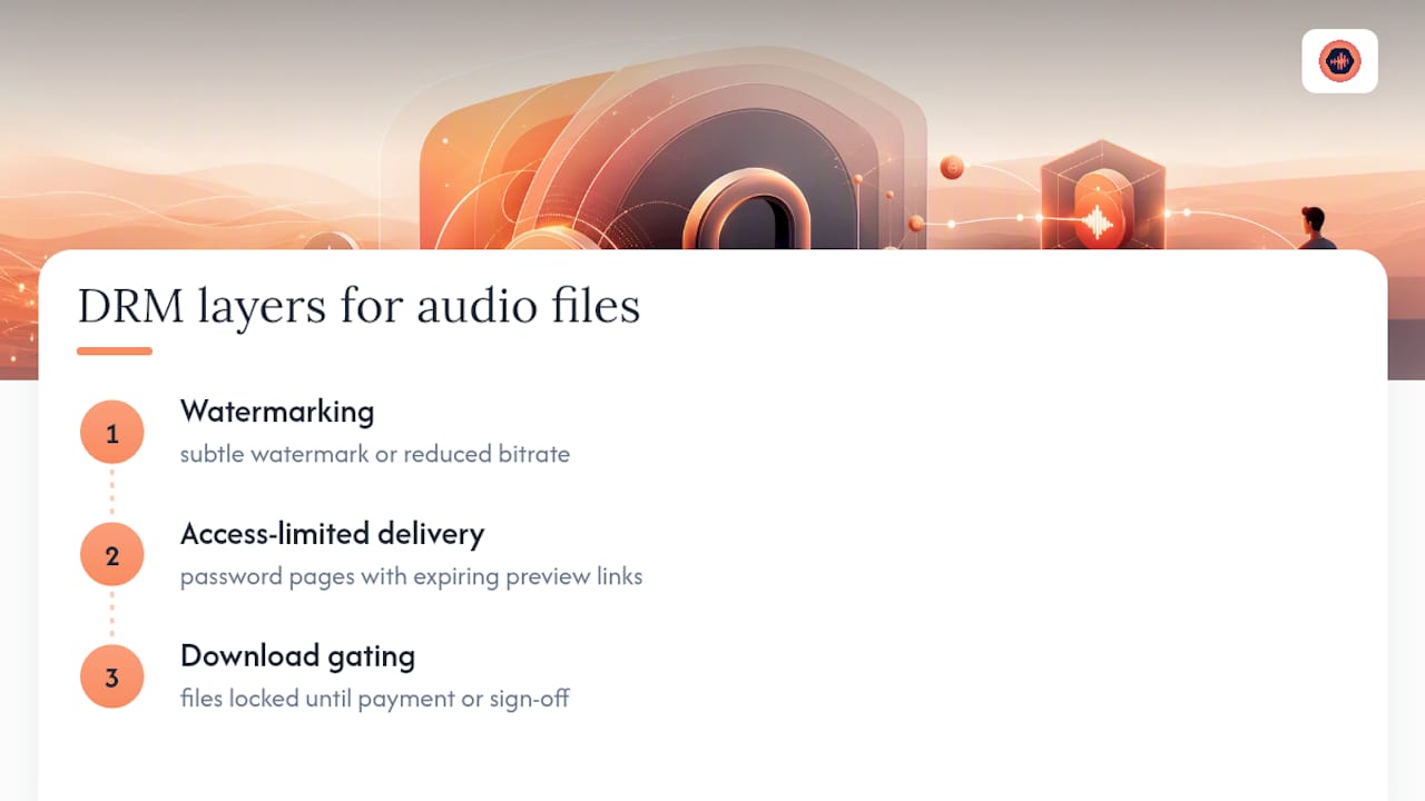 Three layers of audio file protection