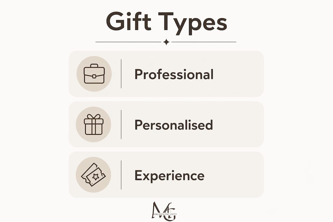 Infographic showing main categories of instrument gifts