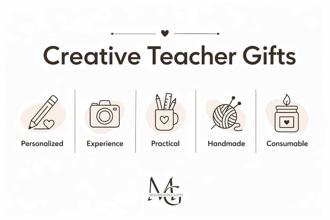 Infographic showing types of creative teacher gifts ranked