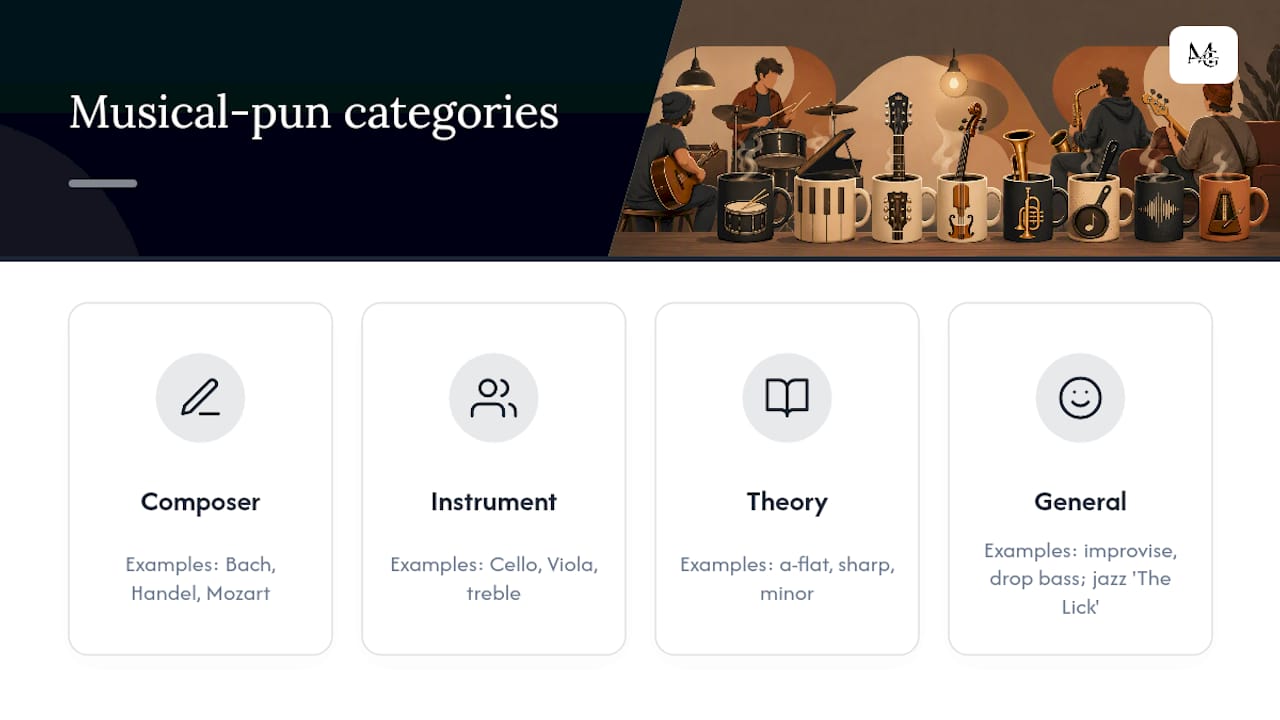 Four categories of musical puns