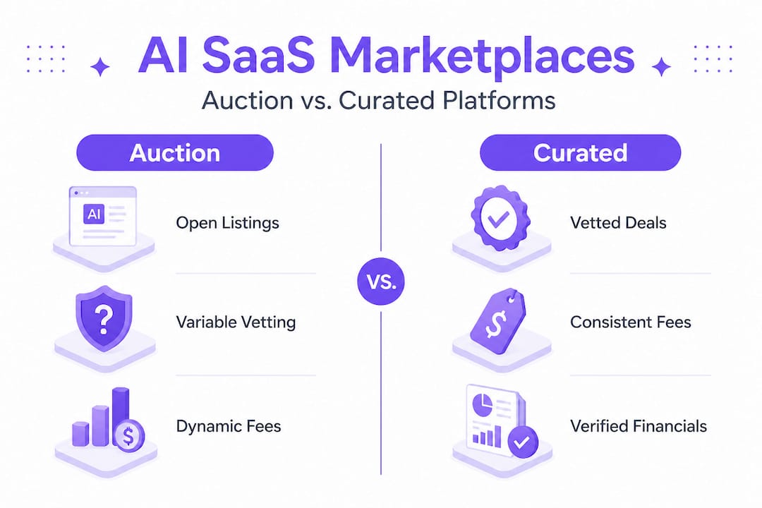 Infographic comparing AI SaaS marketplace types