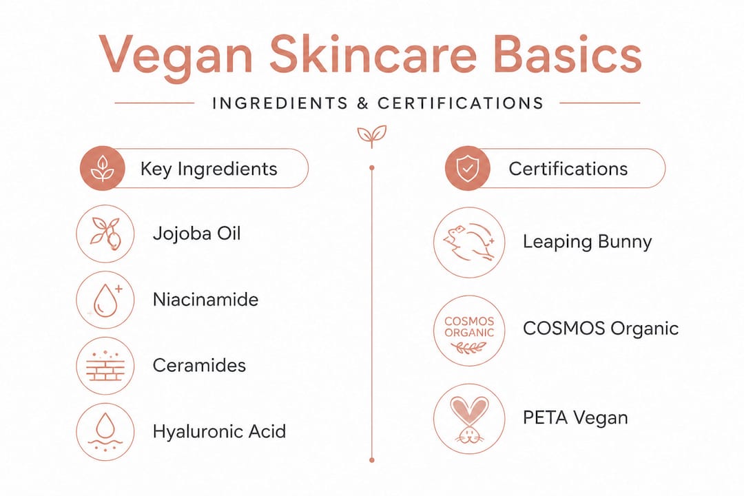 Infographic comparing vegan ingredients and certifications Infographic comparing vegan ingredients and certifications