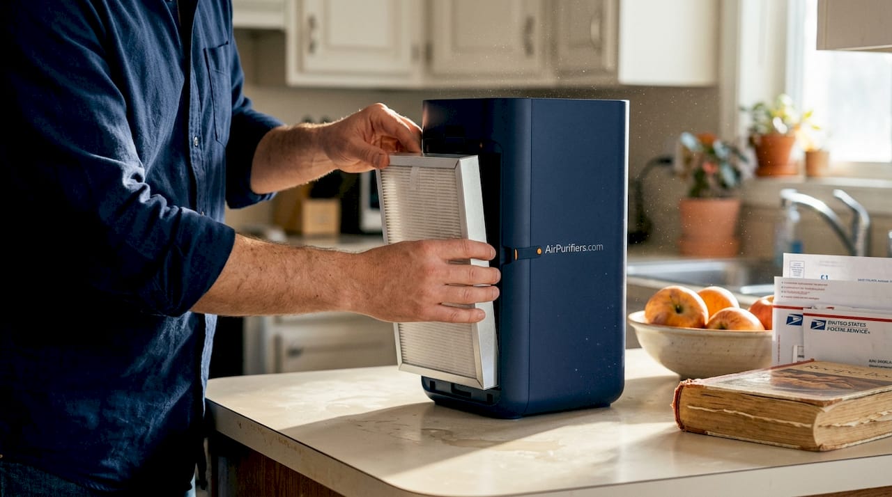 Installing HEPA filter in home air purifier