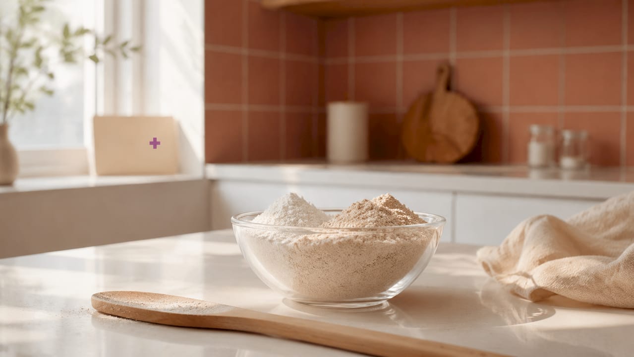 Close-up of zinc oxide and titanium dioxide powders