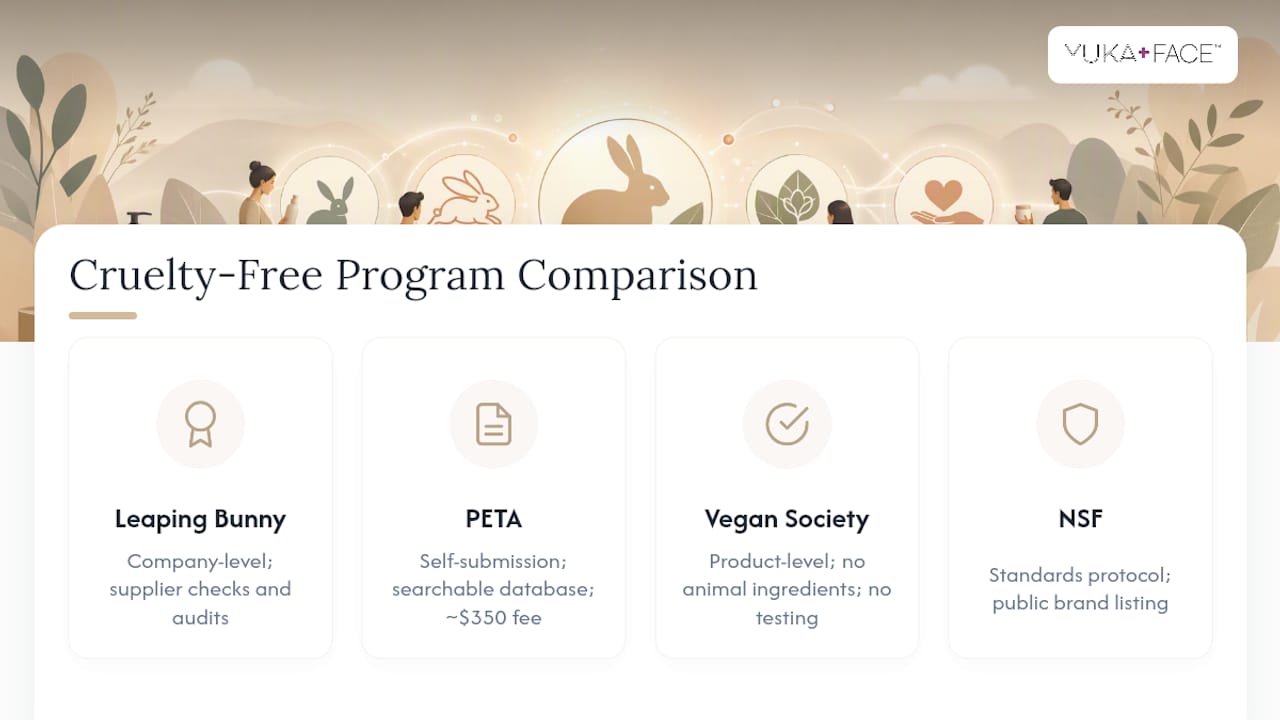 Comparison of four cruelty-free certification programs