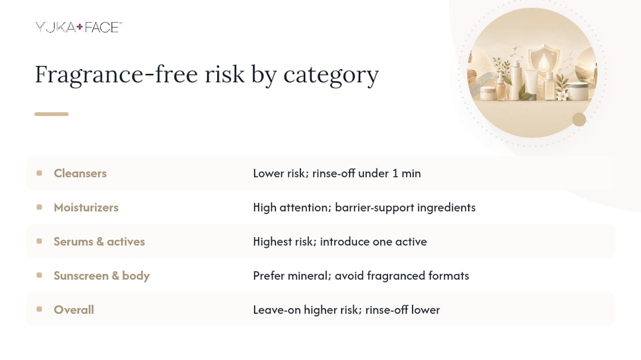 Building a Fragrance-Free Routine by Product Category — overview diagram