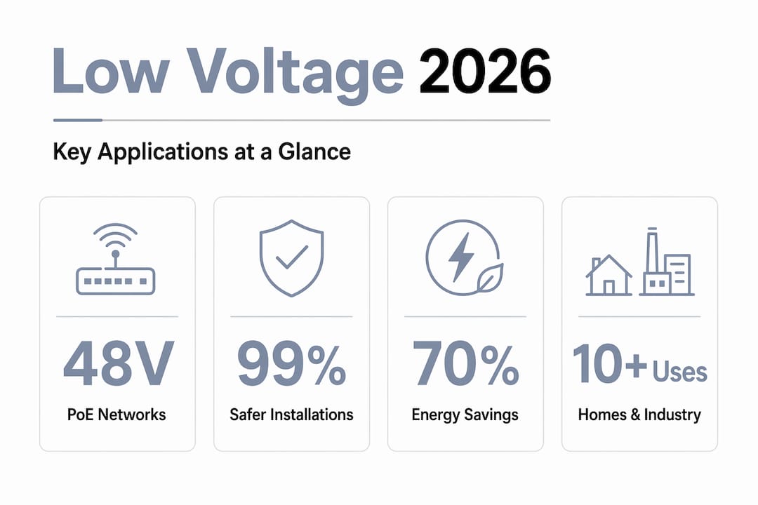 Infographic highlights top low voltage application stats