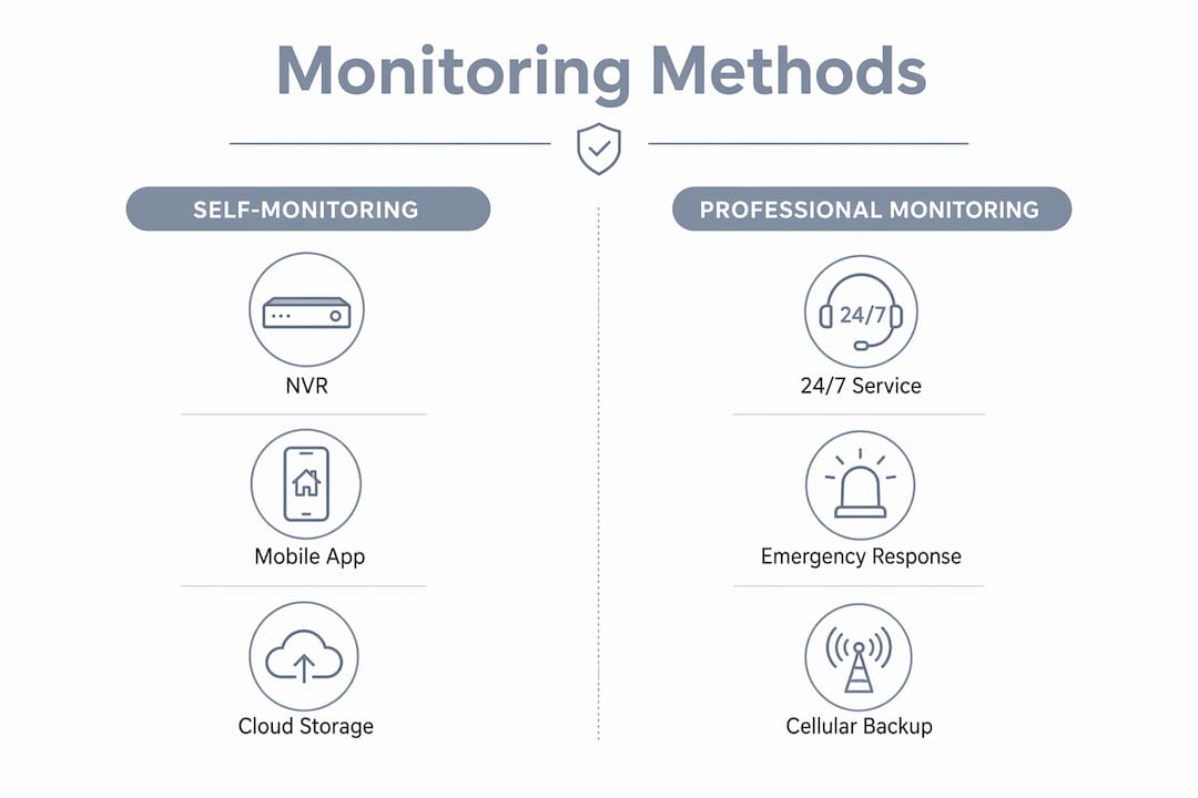 Infographic comparing security monitoring methods