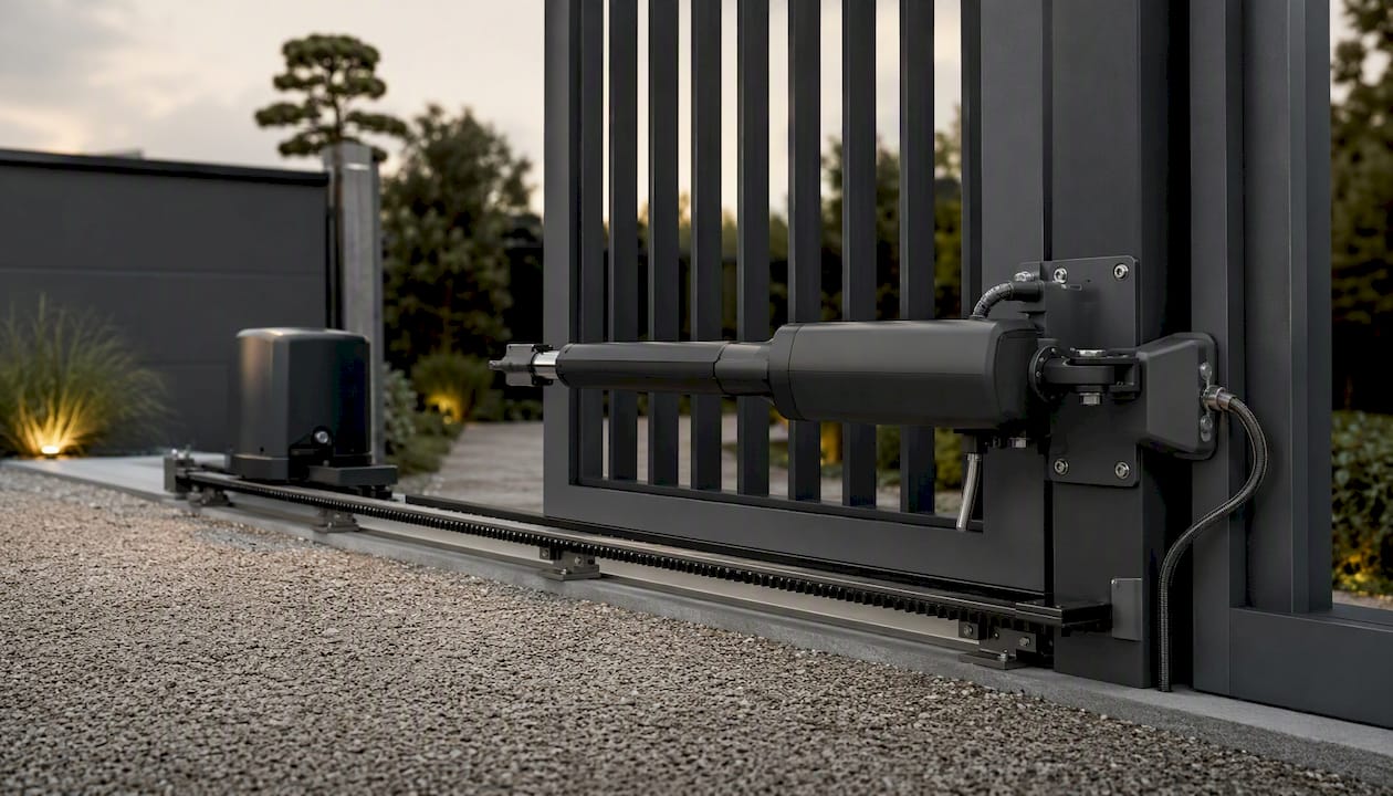 Swing gate arm and sliding gate motor actuators