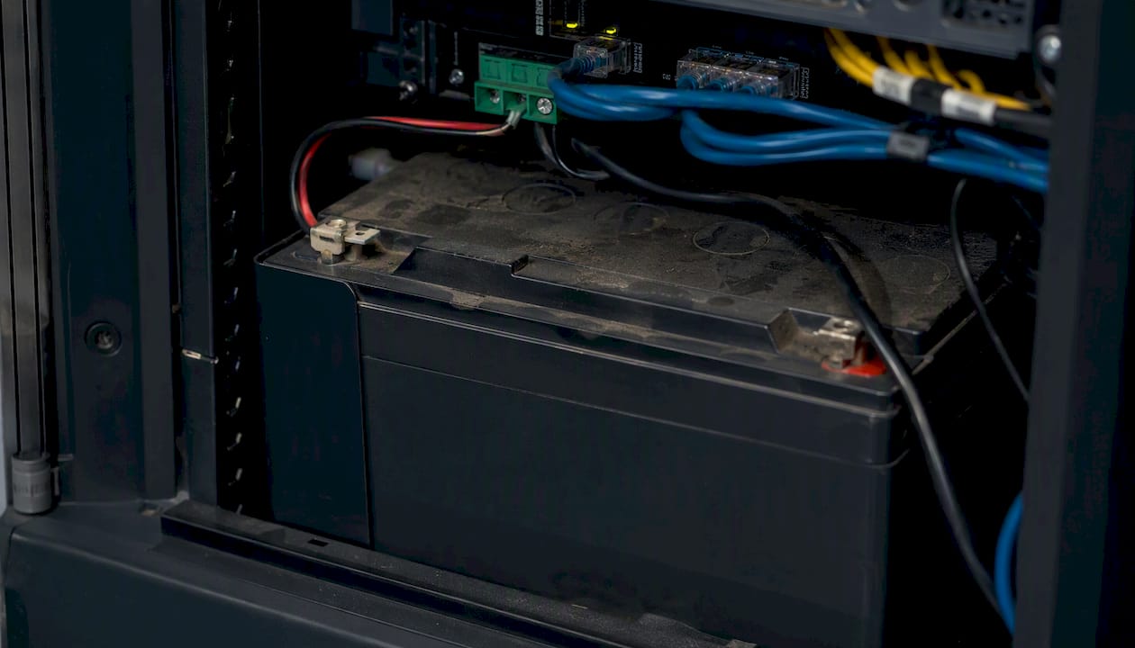 Sealed lead-acid battery in security panel