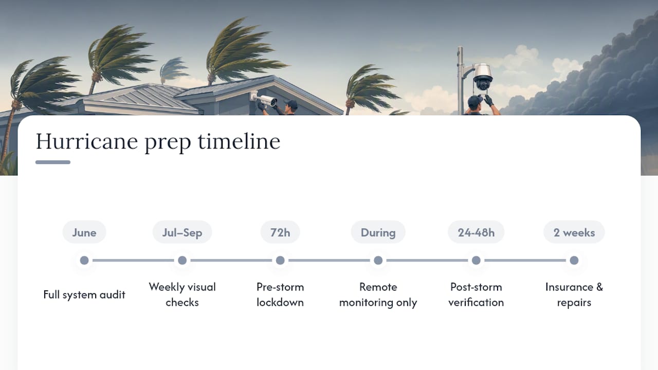 Hurricane security preparation timeline