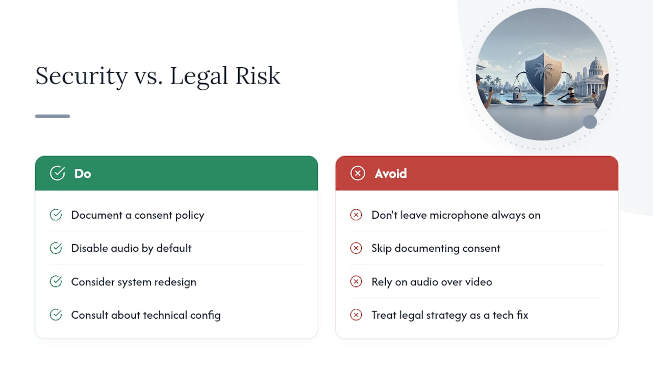 Balancing Security Needs And Legal Risk — overview diagram