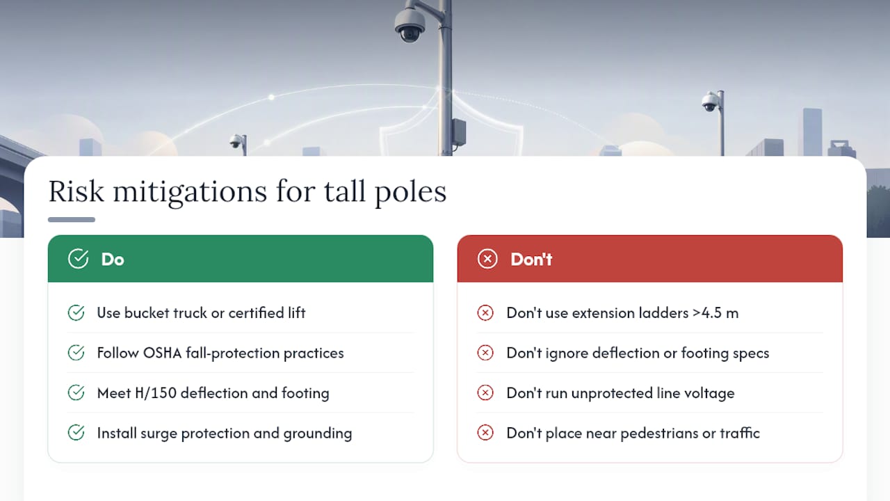 How Do You Reduce Risk on Tall Pole Installations? — overview diagram