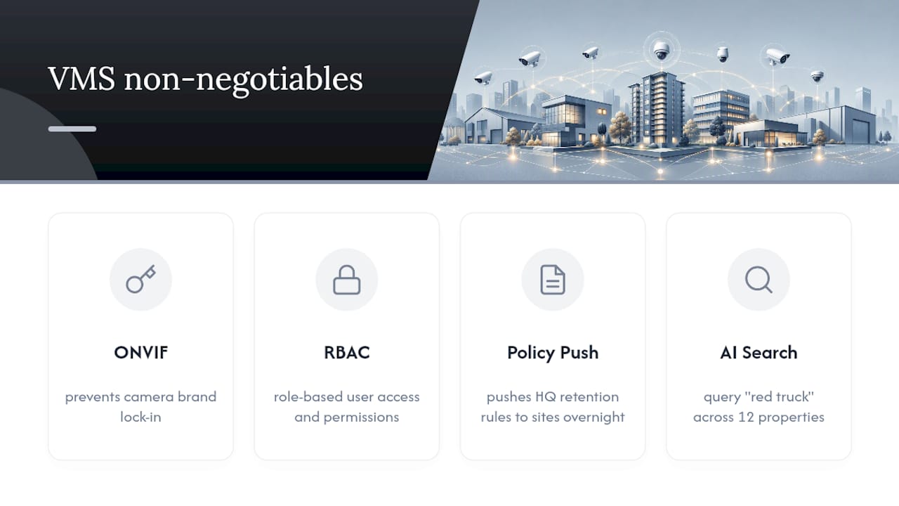 Four essential multi site VMS capabilities