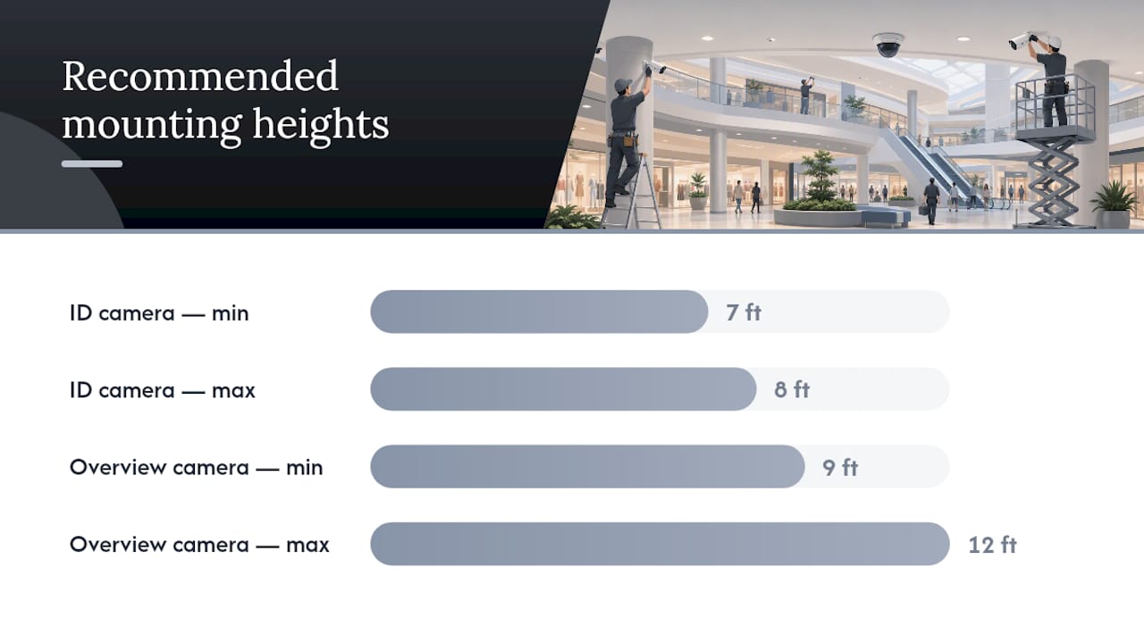 Comparison of identification and overview camera heights