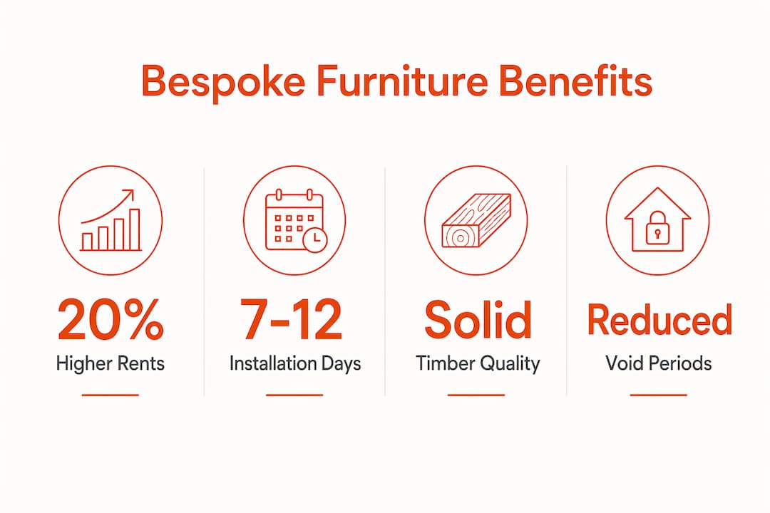 Infographic showing benefits of bespoke furniture