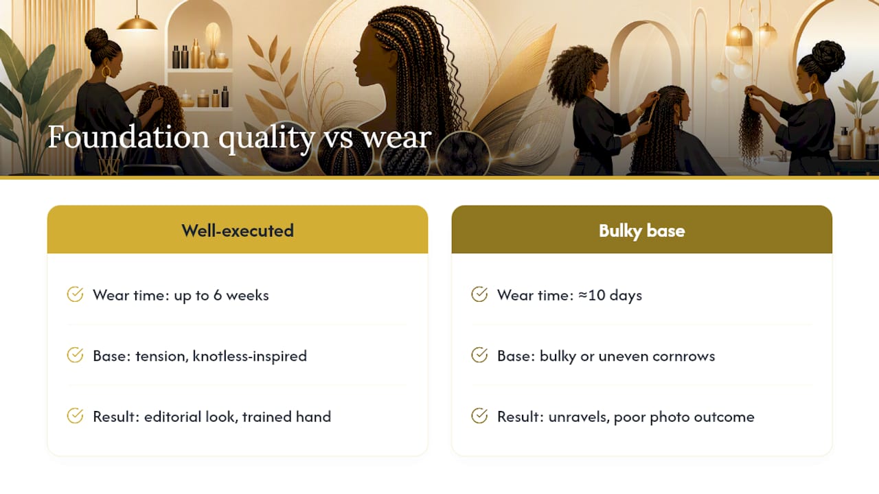 Crochet install wear duration comparison