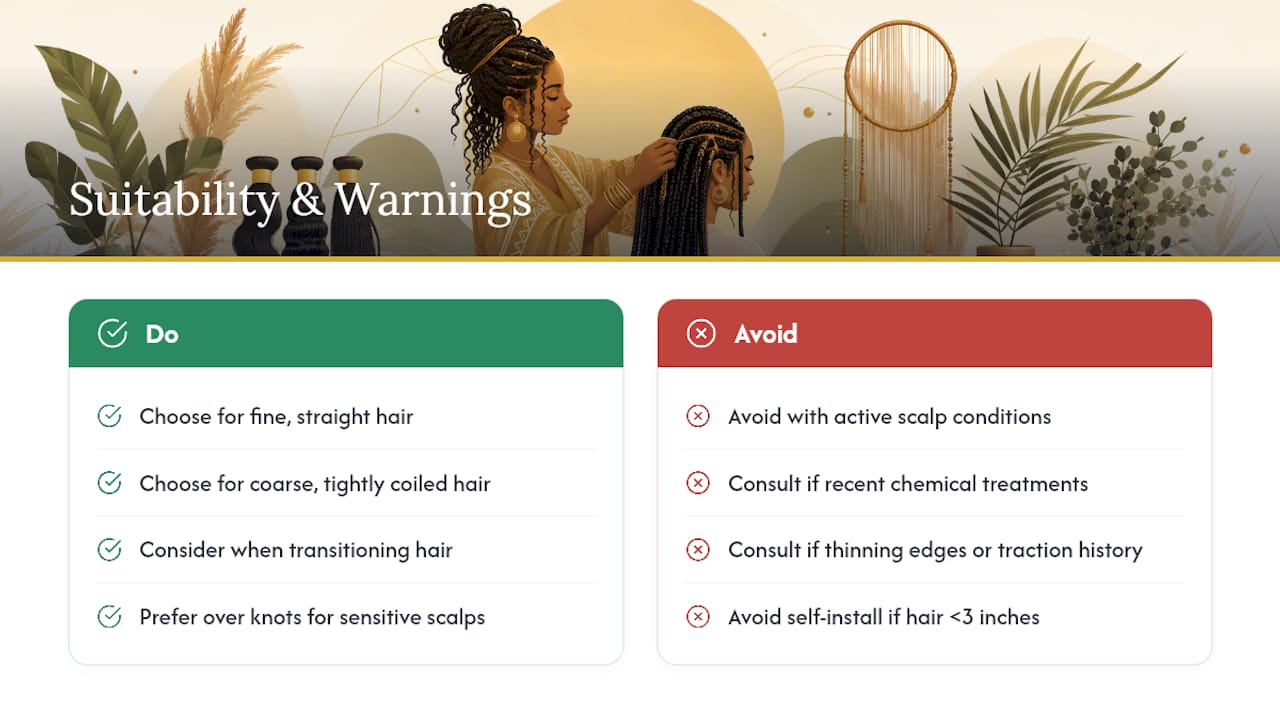 Is Boho Knotless Right for Your Hair Type? — overview diagram