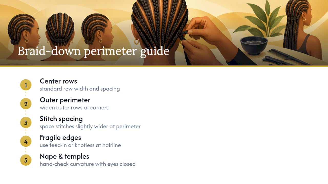 Diagram of safer braid perimeter spacing