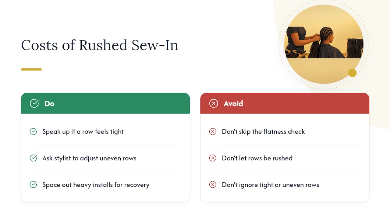 What Rushing a Sew-In Actually Costs You — overview diagram
