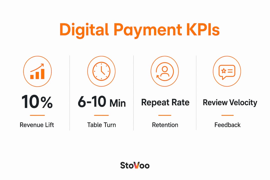 Infographic showing key digital payment performance indicators