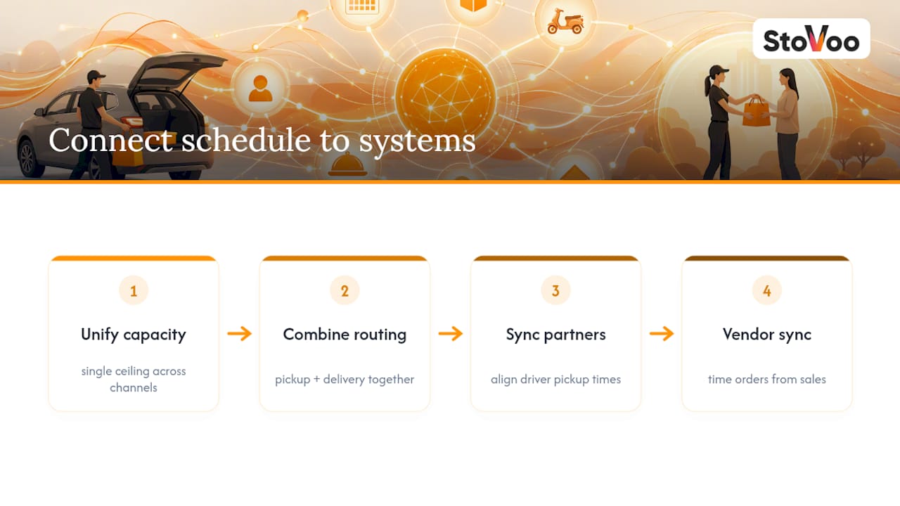 Connecting Your Schedule to Delivery and Vendor Systems — overview diagram